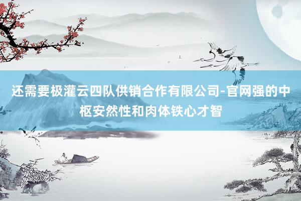 还需要极灌云四队供销合作有限公司-官网强的中枢安然性和肉体铁心才智