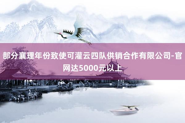 部分襄理年份致使可灌云四队供销合作有限公司-官网达5000元以上