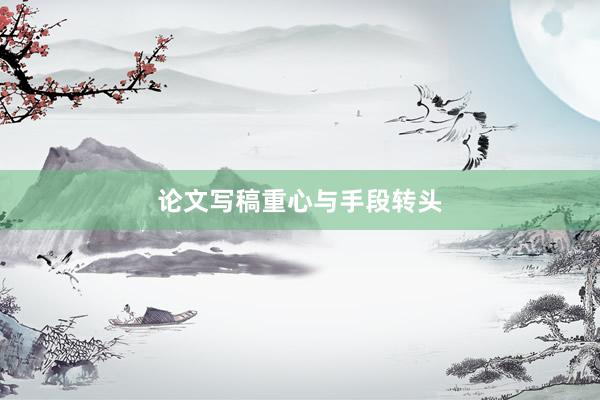 论文写稿重心与手段转头